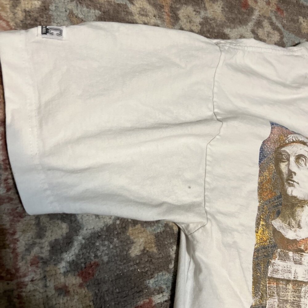 Hard Rock Cafe Shirt Mens L White Heavy Tee Rome Roma Vintage 90s Music Food - Picture 4 of 9